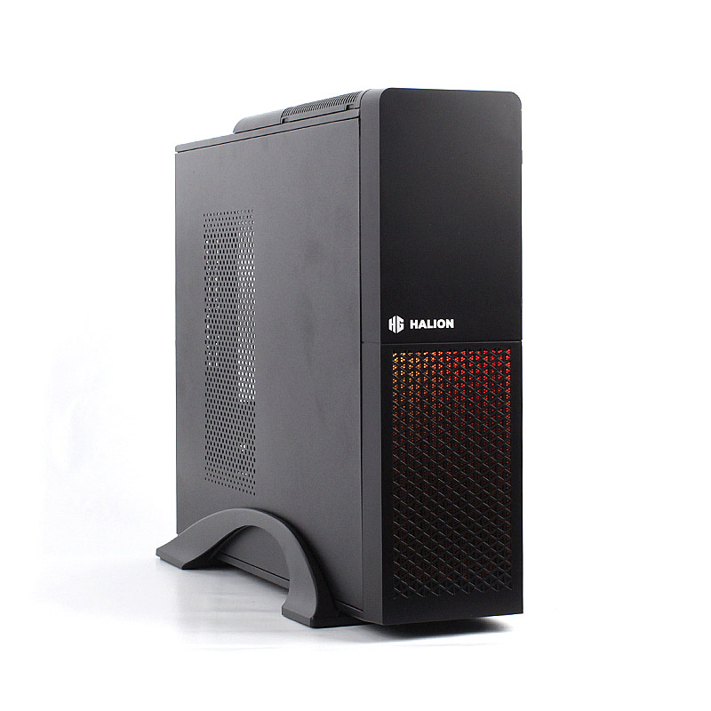 CASE SLIM HALION SUPRA-PRO S613 RGB FRONTAL CON FUENTE 350W USB 3.0